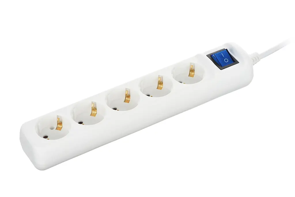 Подовжувач мережевий 5 розеток 3 метри 2E Power Extension 5 Type F 3m 16 A White - фото 3