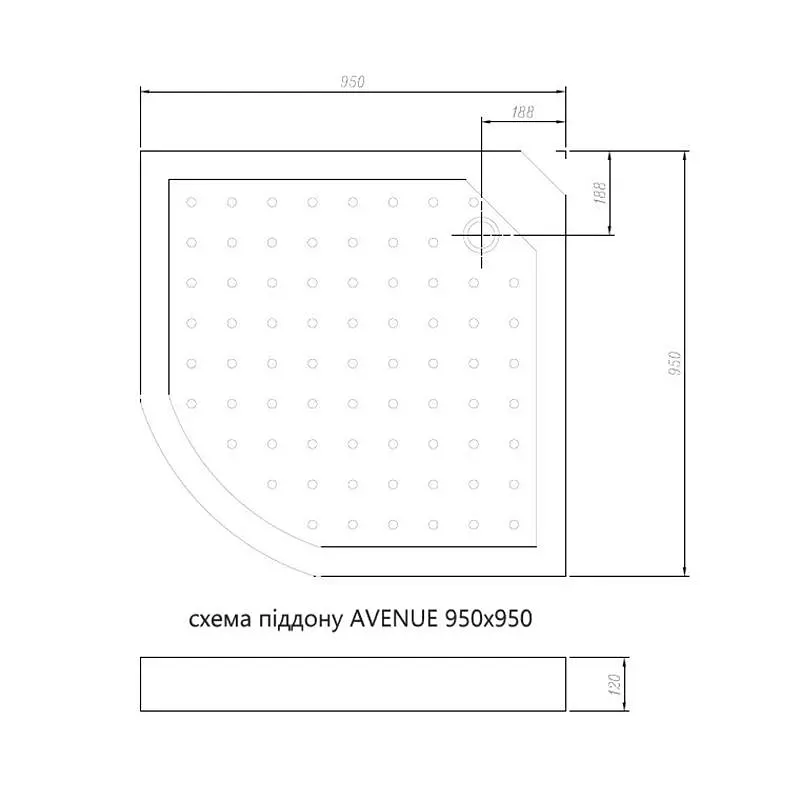 Душовий бокс Dusel Avenue сатин 950x950x2100 558001 - фото 2