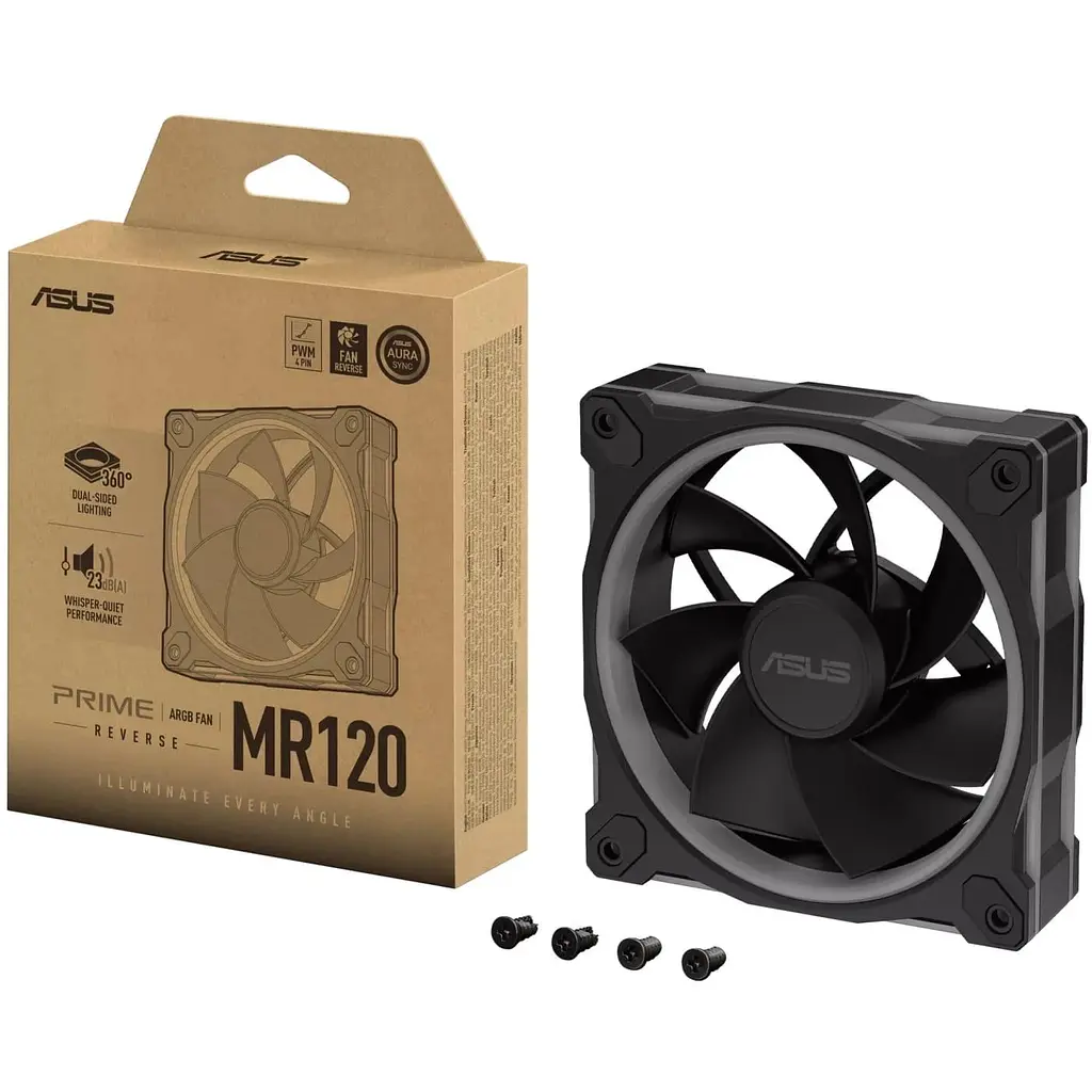 Вентилятор ASUS PRIME MR120 REVERSE ARGB BLACK (90DA00L0-B09000) - фото 8