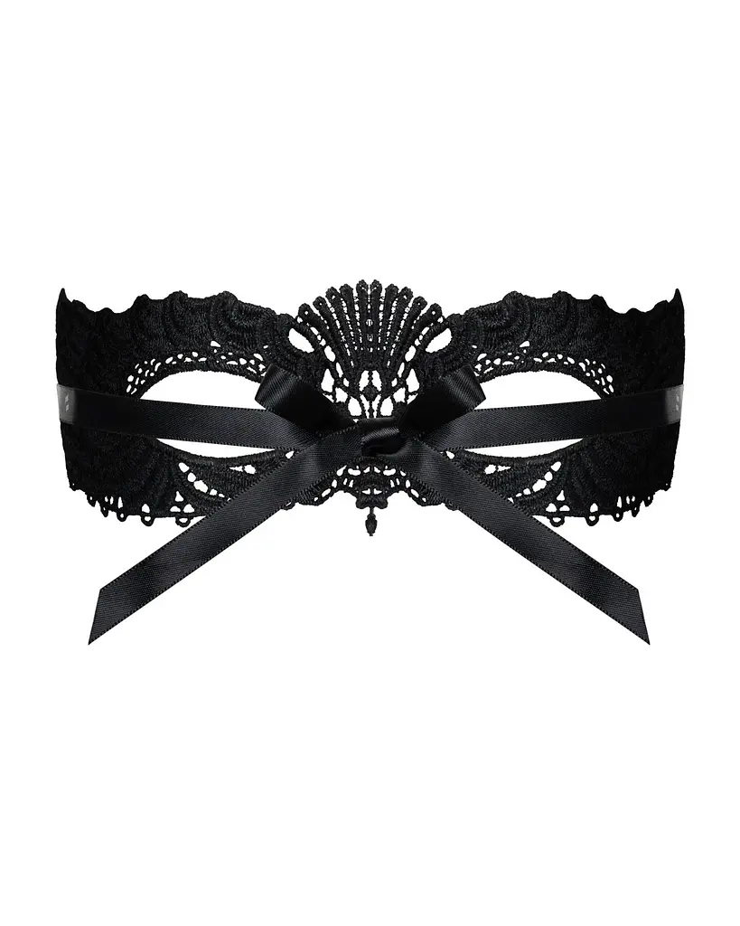 Мереживна маска Obsessive A700 mask, єдиний розмір, чорна - фото 3