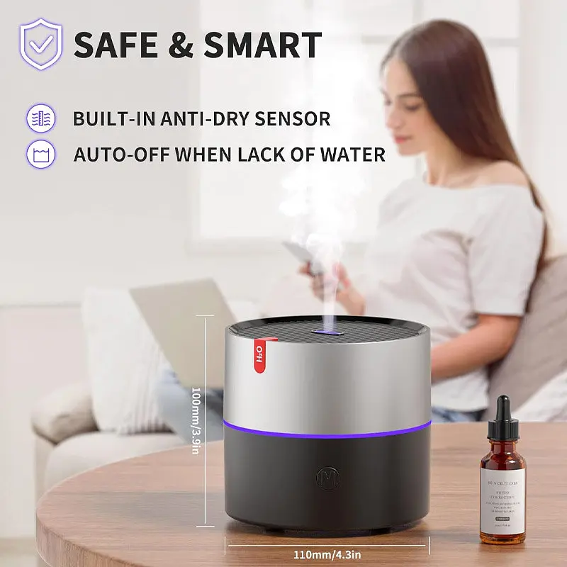 Зволожувач повітря з підсвічуванням WX107 Type-C/5V USB 230ml Black Epik teh0029811 - фото 5