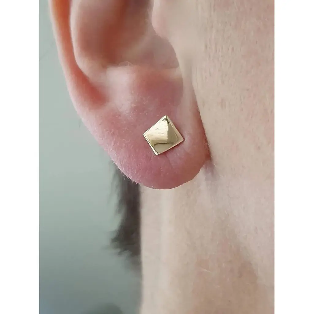 Золотая моносерьга-пуссета Tango. 500049Ш - фото 2