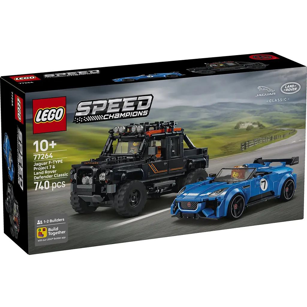 Конструктор LEGO Speed Champions Jaguar Project 7 та Land Rover Defender 740 ел. (77264) - фото 2
