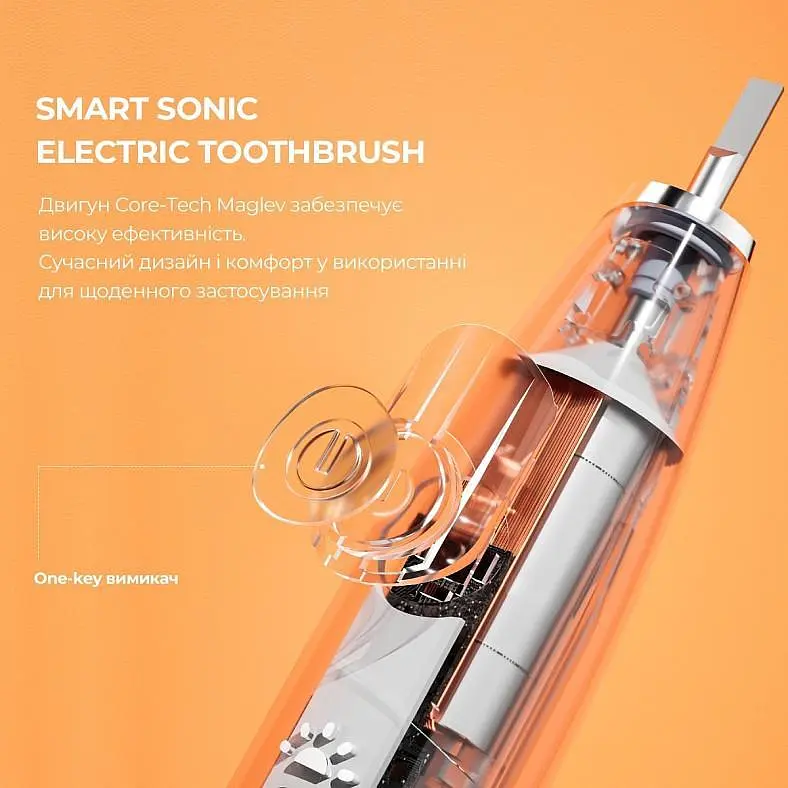 Електрична зубна щітка Oclean Flow S Sonic Electric Toothbrush - біла - фото 7
