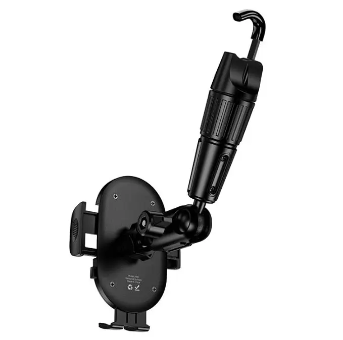 Холдер Hoco H88 Rally ultra-thin car holder(rear view mirror) чорний - фото 3