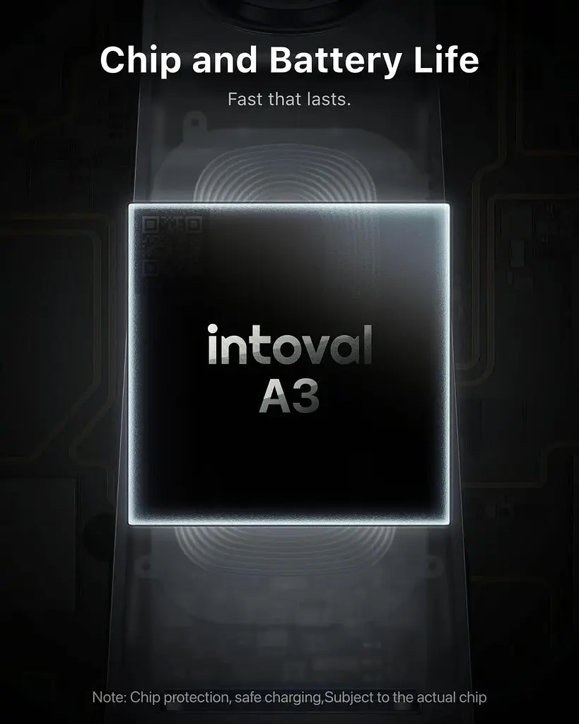 Бездротова зарядна станція Intoval A3 3в1 для iPhone Apple Watch та AirPods з швидкою зарядкою 15 Вт чорна (SKU-063) - фото 6