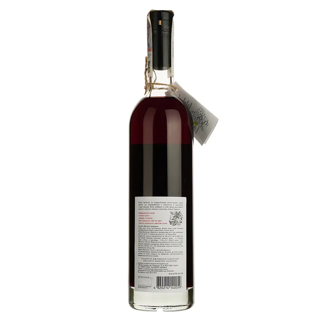 Наливка Хані Баджер Вишневая домашняя 17% 0.5 л - фото 2