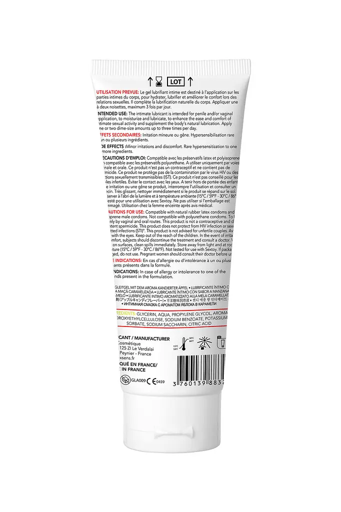 Лубрикант на водяній основі з ароматом яблука Wicked Toy Love Glycerin-Free Lube 100 ml - фото 3