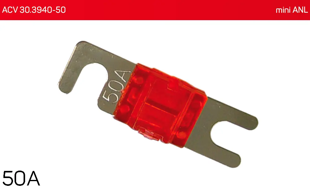 Запобіжник mini ANL 50А (1 шт.) ACV 30.3940-50 - фото 2