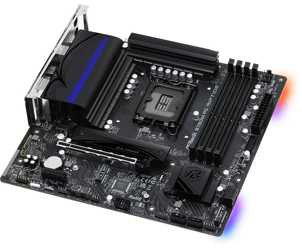 Материнська плата ASRock B760M PG Riptide LGA 1700 (B760M PG RIPTIDE) Б/В - фото 2