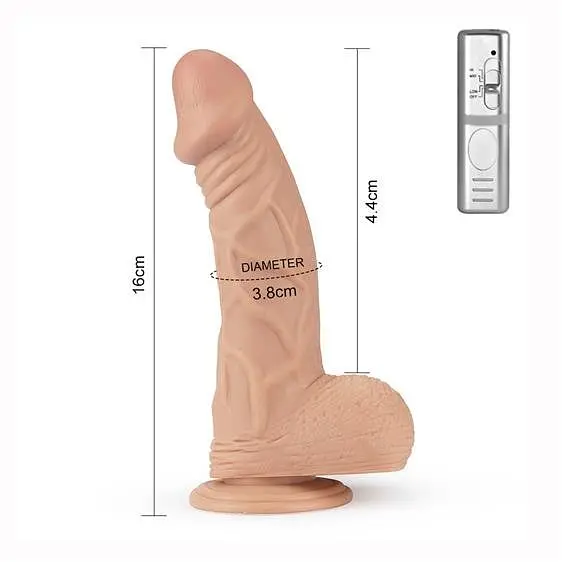 Вібратор Real Extreme Vibrating Dildo 9" - фото 2