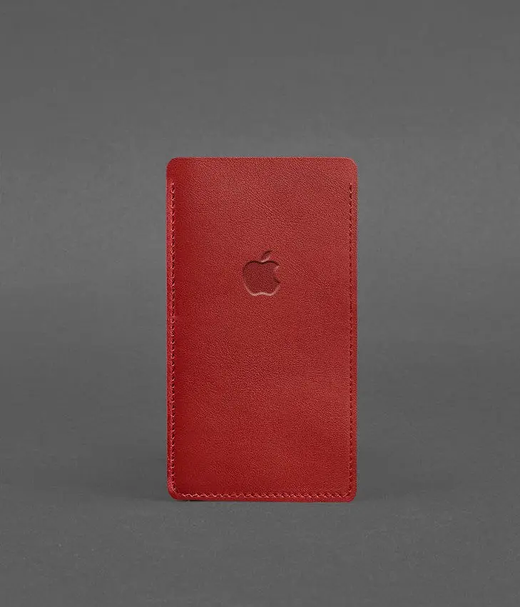Кожаный чехол для iPhone 11 Красный - фото 2