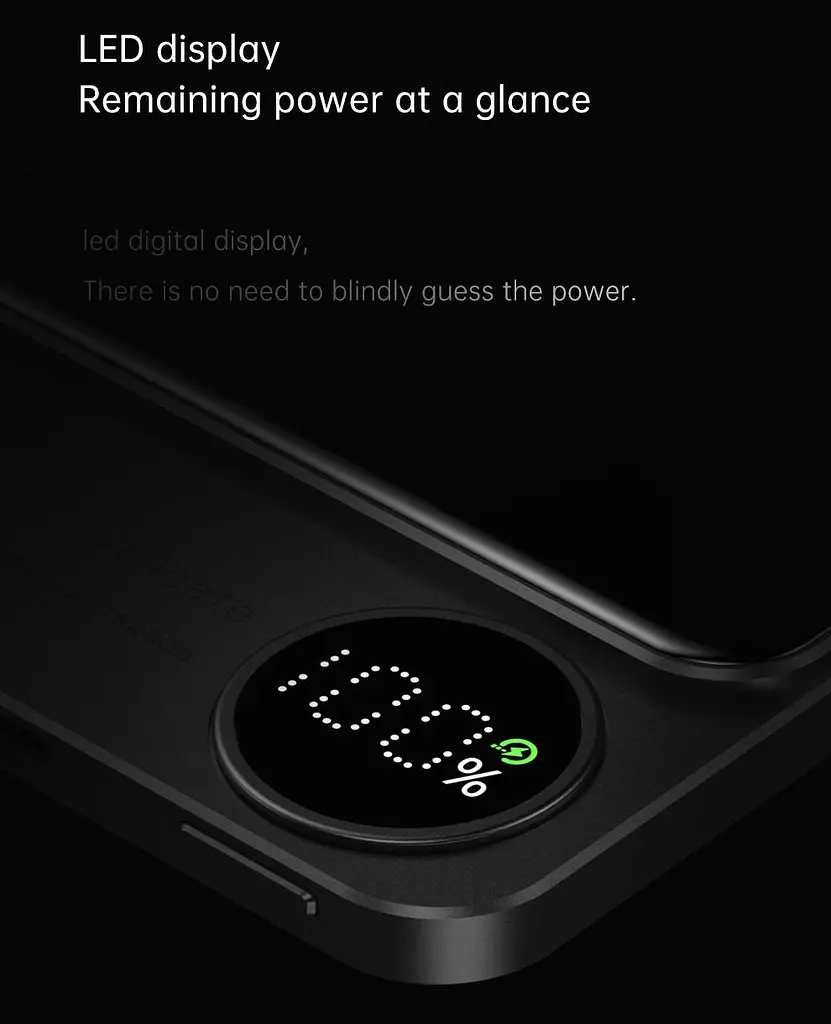Бездротовий Повербанк MagSafe Power Bank для iPhone 10000mAh 20W Магсейф Павербанк з бездротовою зарядкою Q9 - фото 4