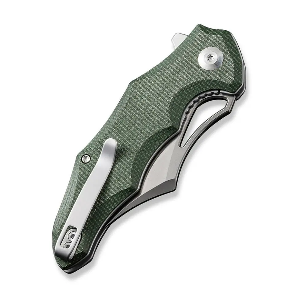 Ніж складаний кишеньковий Civivi Chiro, (7.9 см) 14C28N/Micarta темно-зелений - фото 6