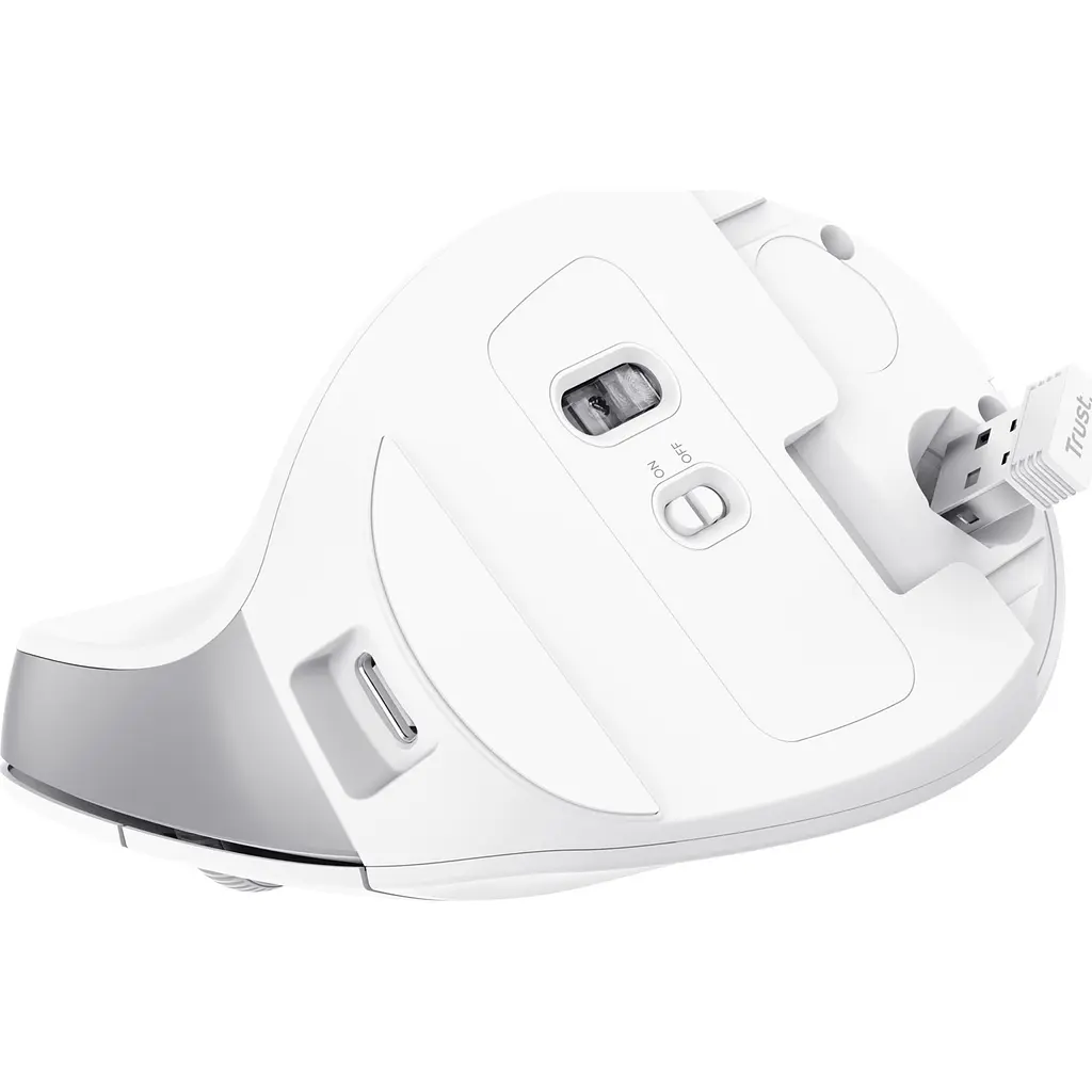 Миша Trust Bayo II Ergonomic Wireless White (25398) [115604] - фото 7