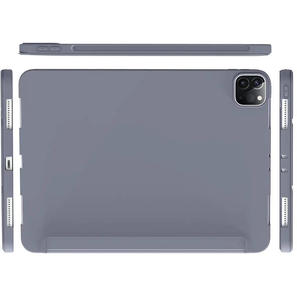 Чохол до планшета BeCover Tri Fold Soft TPU Silicone Apple iPad Pro 12.9 2020/2021/2022 Purple (711739) - фото 2