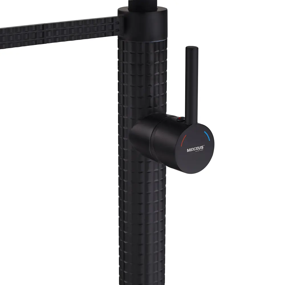 Смеситель для кухни Mixxus Premium Oliwer 017 Black с гибким изливом MI6966 Черный матовый - фото 2