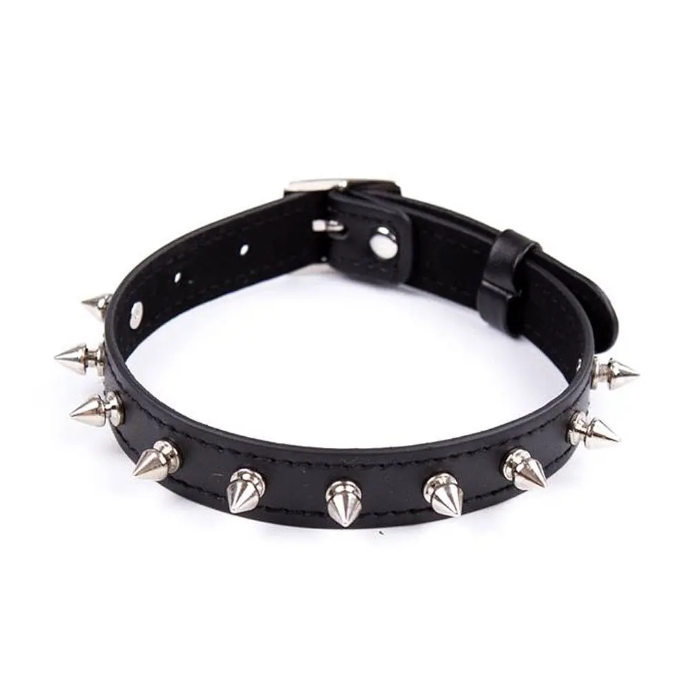 Нашийник з шипами Fetish Addict Collar With Spikes, 43 см (чорний)