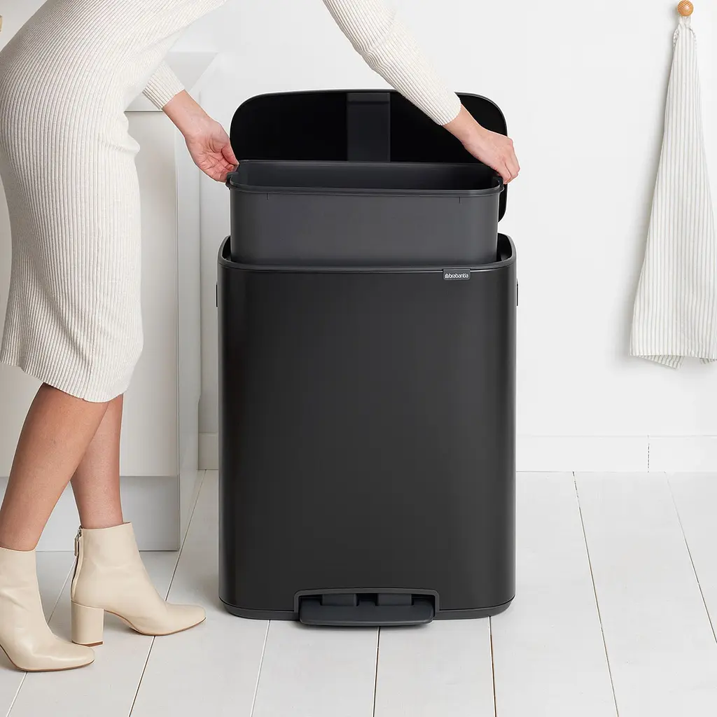 Бак для сміття Brabantia Bo Pedal чорний матовий 60 л (211362) - фото 8