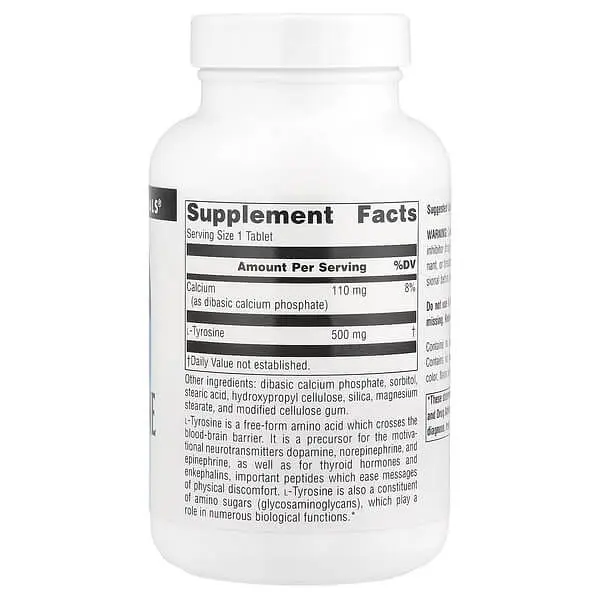 L-Тирозин L-Tyrosine 500 mg 100 таблеток Source Naturals vit0006633 - фото 2