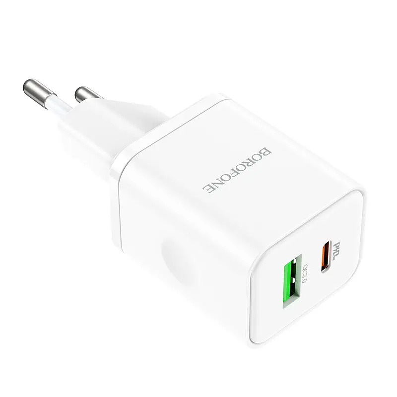 МЗП Borofone BN7 PD20W+QC3.0 (1USB-A/1C) White - фото 3