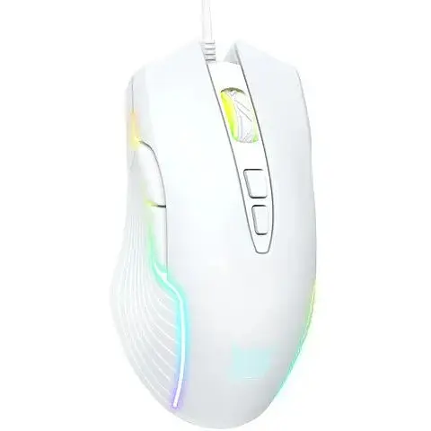 Миша з підсвічуванням ігрова провідна ONIKUMA CW905 Gaming 6400 DPI біла - фото 3