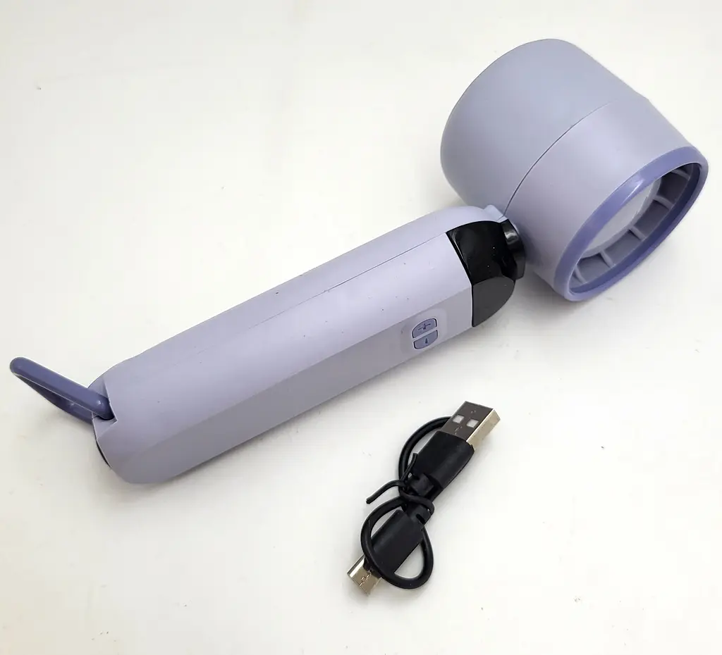 Вентилятор акумуляторний міні зі складною ручкою LED дисплей USB діаметр 5см ручний та настільний Handheld fan LY-937 - фото 5