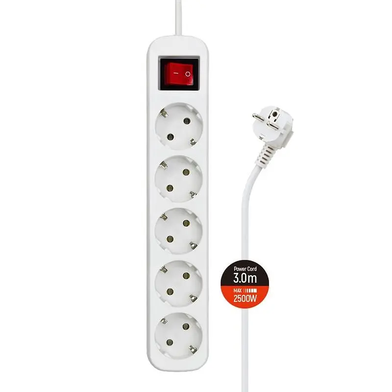 Фильтр питания СolorWay 5 розеток, 3м, White (CW-PSEA53W) - фото 2