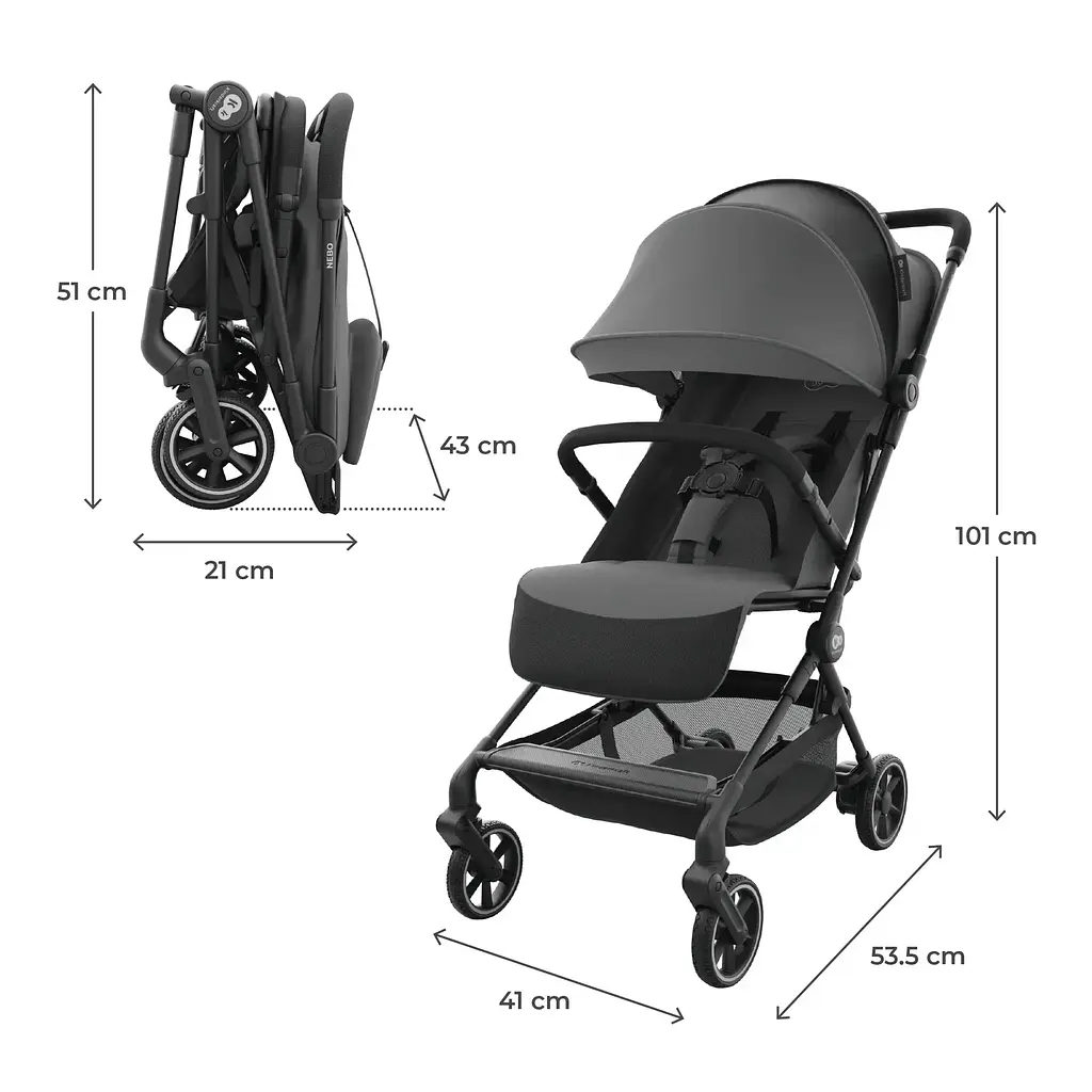 Прогулянкова коляска Kinderkraft Nebo Platinum Grey Beige (KSNEBO00GRY0000) - фото 9
