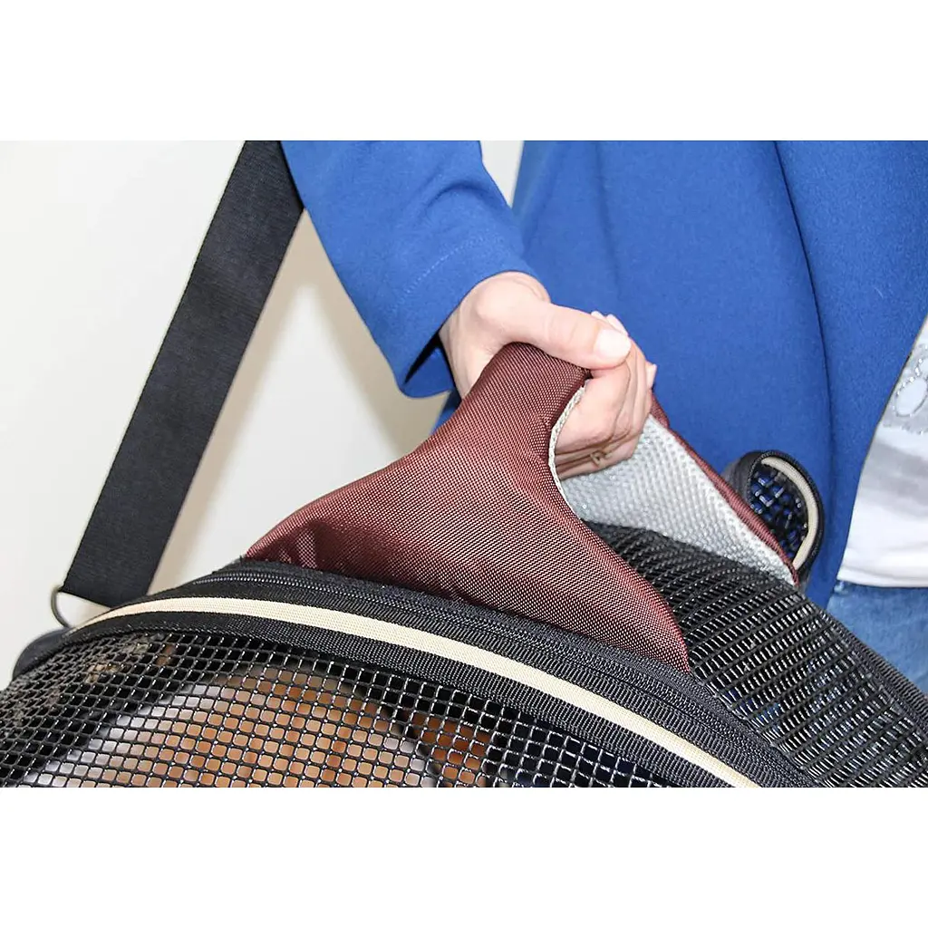 Сумка-переноска лежак для тварин Croci Fast & Easy 42х33х29 см до 12 кг коричнево-бежева (C2058885+) - фото 4