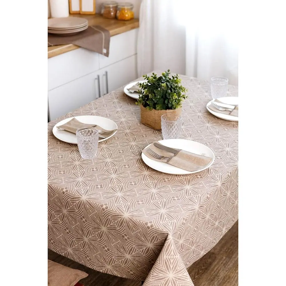 Скатерть Прованс Корица 133х220 см коричневая (41147) - фото 5