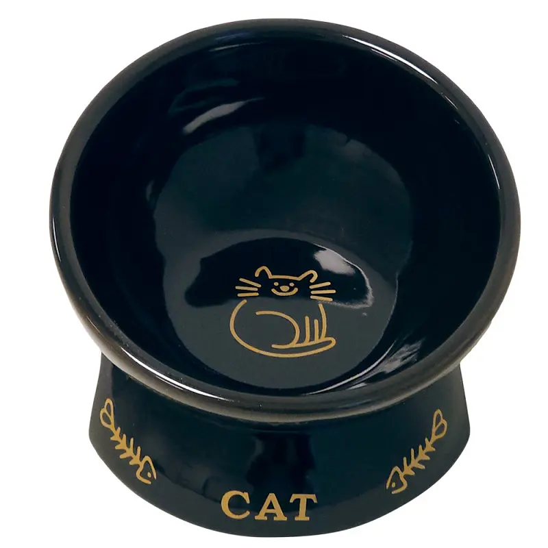 Миска для котів Nobby Golden Cat керамічна чорна Ø 13,5х9 см 250 мл 82489 - фото 2