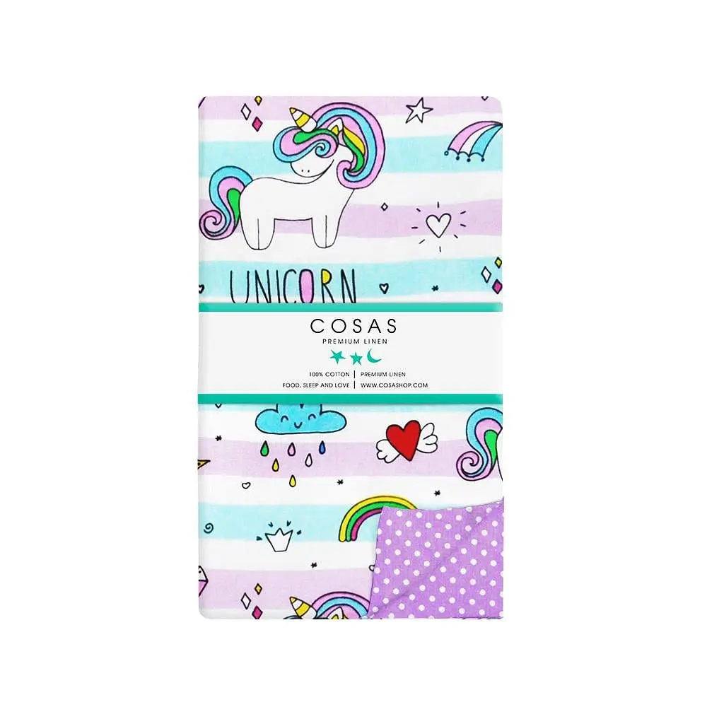 Дитяча постільна білизна в ліжечко UNICORN & RAINBOW COSAS (4822052045800) - фото 4