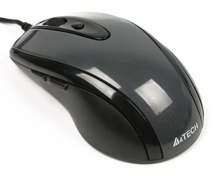 Миша A4Tech N-708X USB glossy grey - фото 3