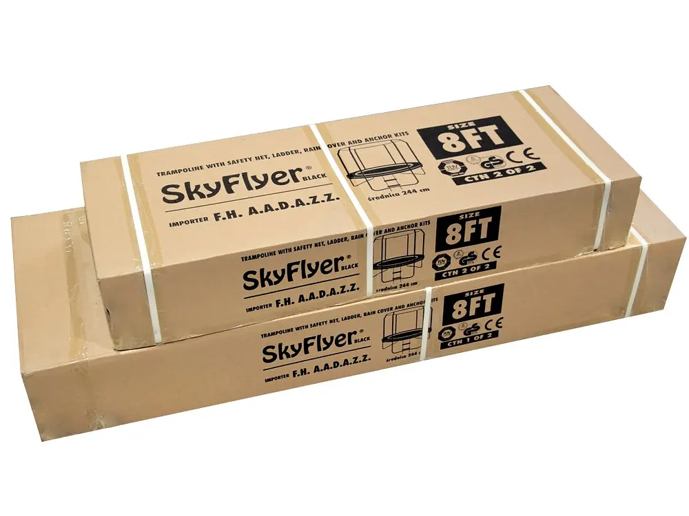 Батут садовий SkyFlyer Black 8 футов зі сходами 244 см (TR0033) - фото 12