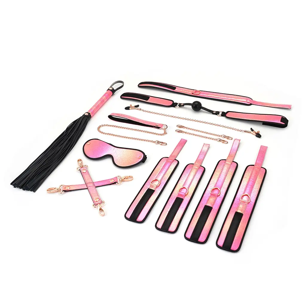 БДСМ-набір Liebe Seele Vivid Sakura 8 Pieces Set, 8 аксесуарів, екошкіра на оксамитовій основі - фото 2