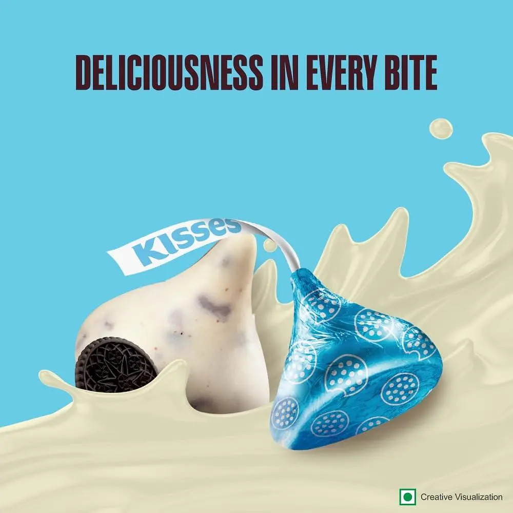 Шоколадні цукерки Kisses Hershey's Cookies N Creme 100.8г - фото 3