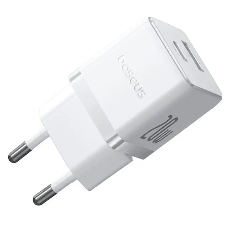 Зарядний пристрій Baseus Palm Fast Charger Type-C+USB 20W white (P10111608213-00) - фото 2