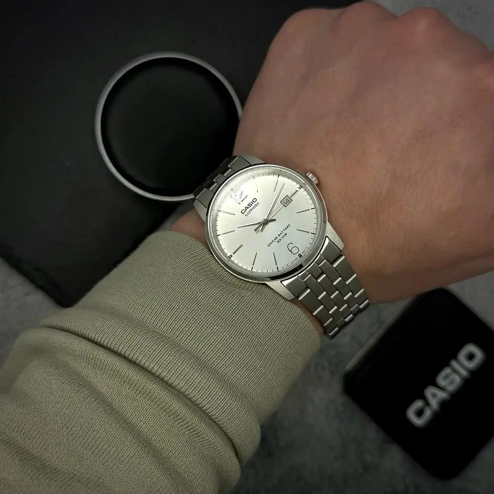 Чоловічий годинник Casio MTS-110D-7A Сріблястий ( AT1141-0119 ) - фото 2