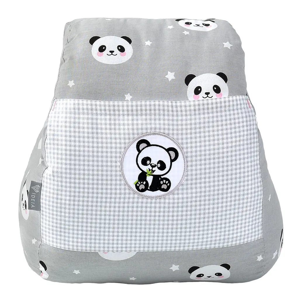 Подушка для годування Papaella Mini Панда, 28х30 см, сірий (8-31999) - фото 5