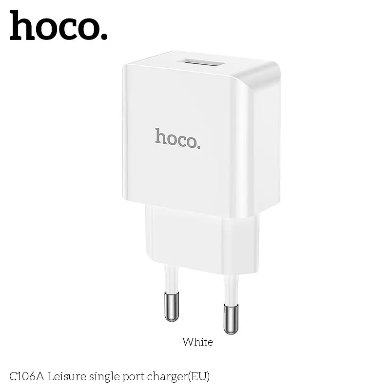 Зарядное устройство Hoco C106A 1 порт самый дешевый - фото 3