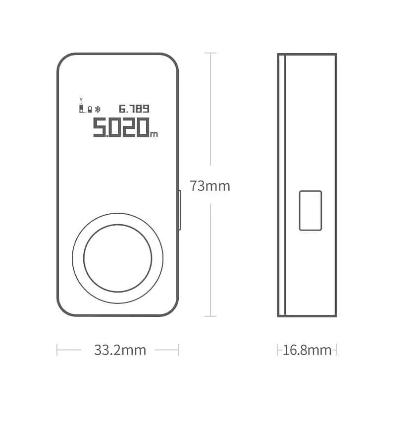 Розумний лазерний далекомір Xiaomi HOTO Smart Laser Tape Measure (QWCJY001) - фото 7