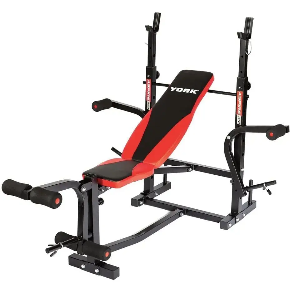 Скамья для жима York Fitness ASPIRE 220 с стойкой для штанги и партой Скотта - фото 3