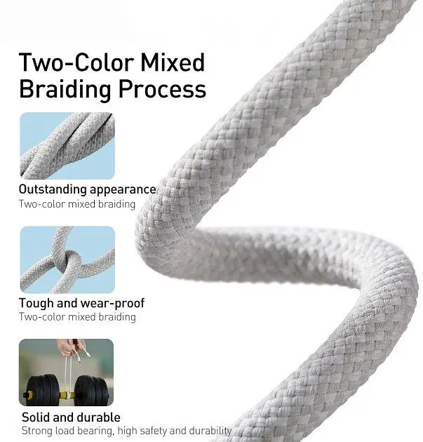 Кабель Baseus Dynamic Series Fast Charging Data Cable Type-C to iP 20W 1m CALD000002 White - фото 4