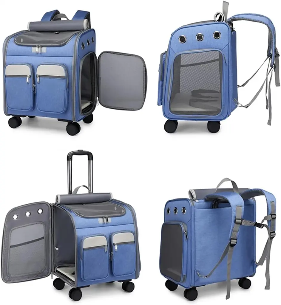 Візок-рюкзак для переноски собак і котів Voyager Pet LVGB2010 з телескопічною ручкою і 4-ма колесами - фото 6