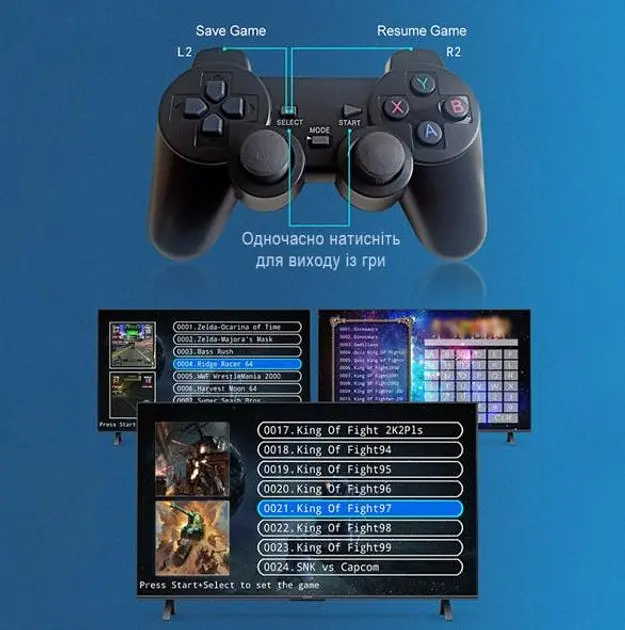 Портативна ігрова приставка Game TV Stick 5G, мініконсоль консоль hdmi з бездротовими джойстиками для тв - фото 7