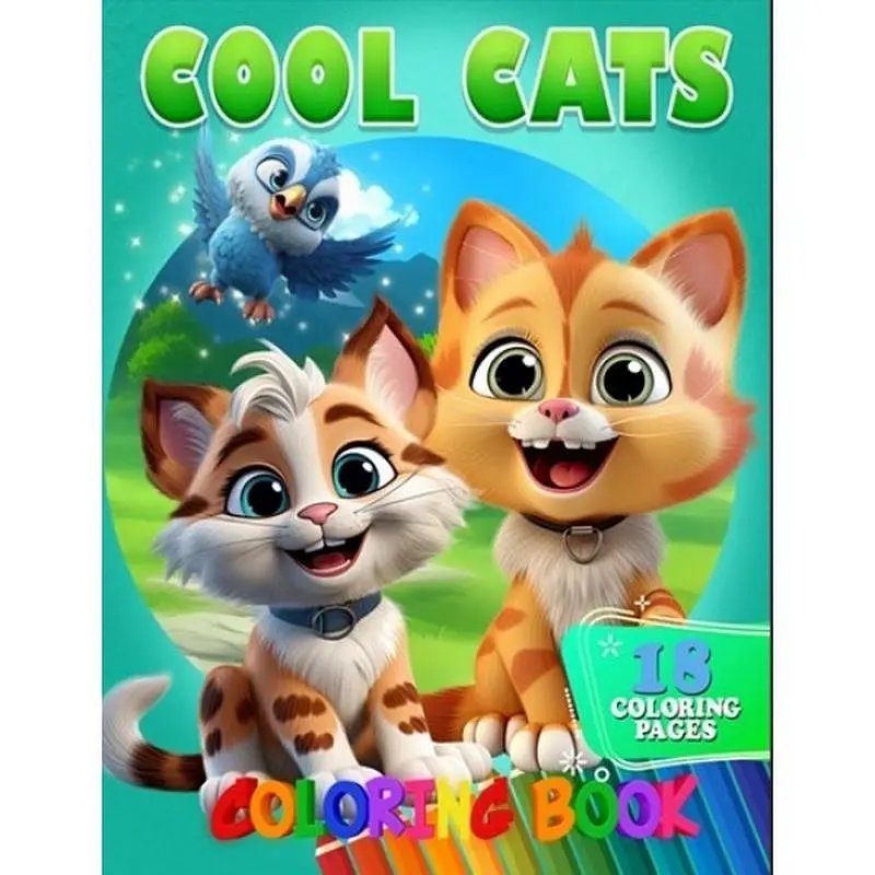 Розмальовка дитяча Jumbi Cool Cats A4 від 3 років (RN-250-N-1527)