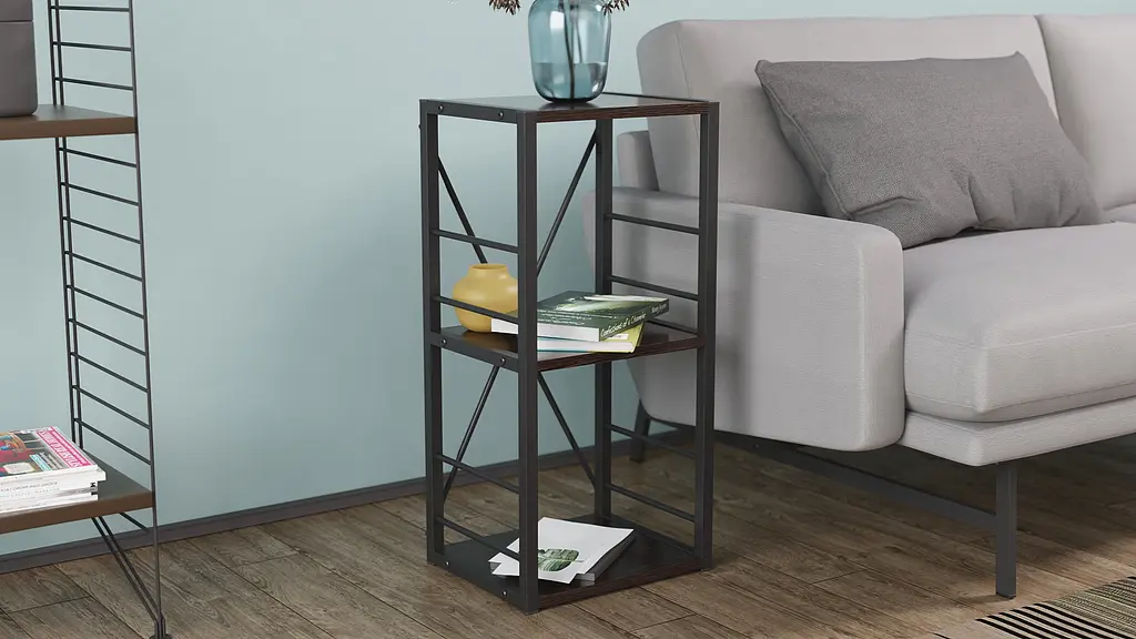 Этажерка 3/34 Ferrum-decor Серии Коннект 73x34x28 черный ДСП Венге 16мм (FRD-105548) - фото 2