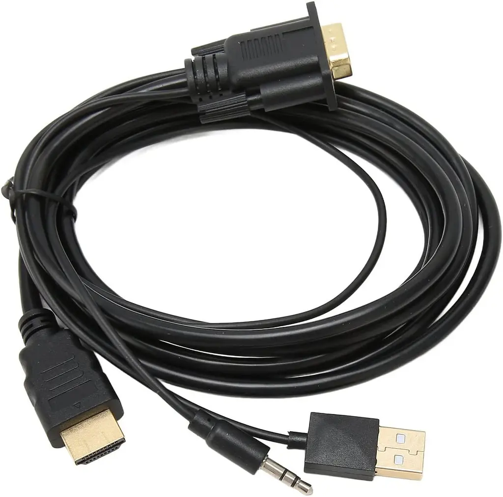 Кабель-перехідник VGA на HDMI 1080P, 1,8 м - фото 2