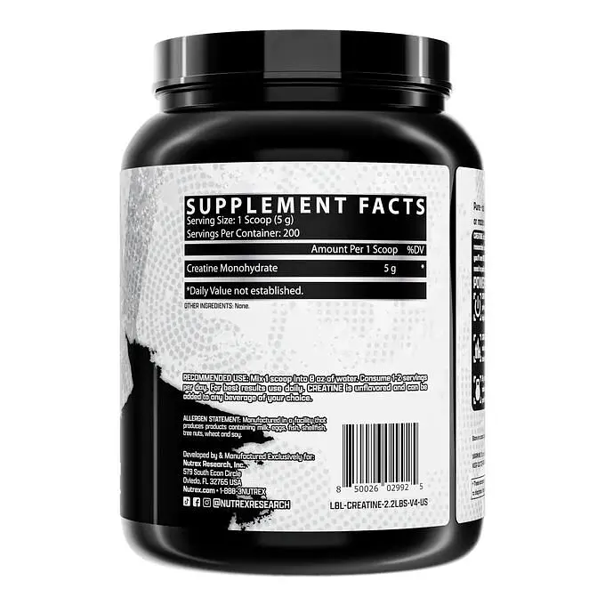 Моногідрат креатину Nutrex Research Creatine Monohydrate, 1 кг - фото 3